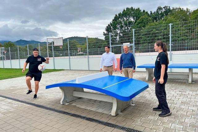 In Denzlingen gibt es nun den ersten Teqball-Spieltisch