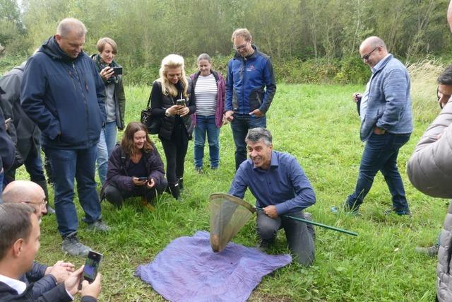 Beim Knobel-Baggersee in Hartheim entsteht ein teils zugngliches Biotop fr seltene Tiere