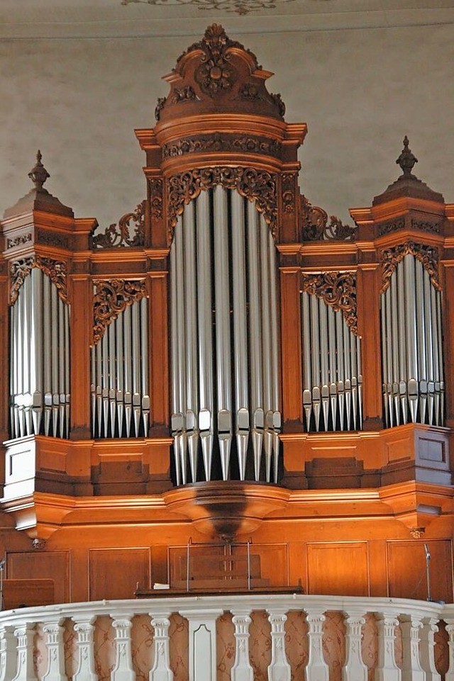 Die Walcker-Orgel in der St.-Margarethen-Kirche Waldkirch.  | Foto: Hubert Bleyer