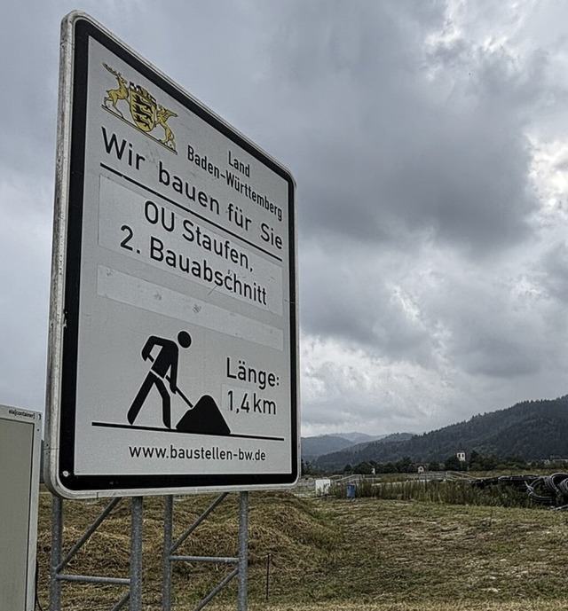 Staufens Umfahrung soll im November fertig gestellt sein.  | Foto: Frank Schoch