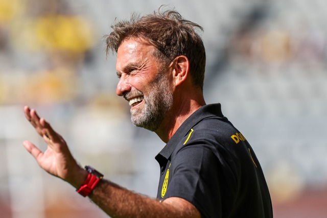 J&uuml;rgen Klopp kann eines Tages Bundestrainer werden, meint Rudi V&ouml;ller.  | Foto: Christoph Reichwein/dpa