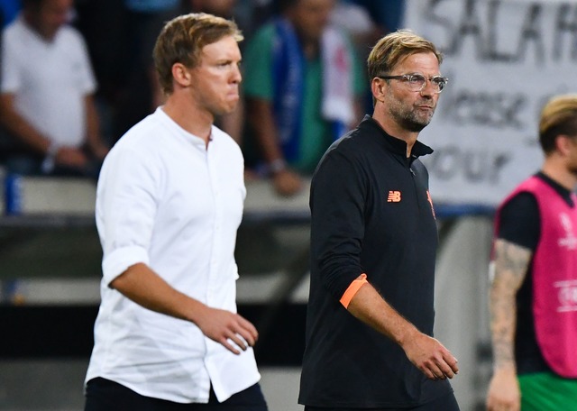 J&uuml;rgen Klopp k&ouml;nnte wom&ouml...n Nagelsmann als Bundestrainer werden.  | Foto: picture alliance / Uwe Anspach/dpa