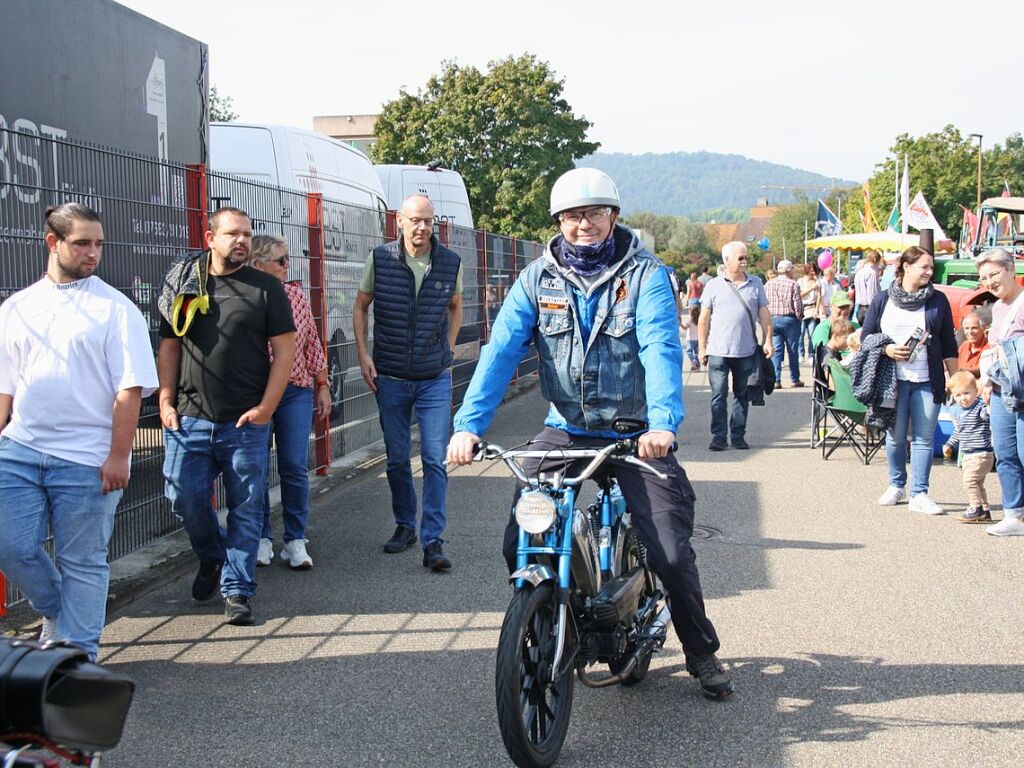 Nicht nur Schlepper, sondern auch Zweirder waren willkommen bei der Oldtimerschau.