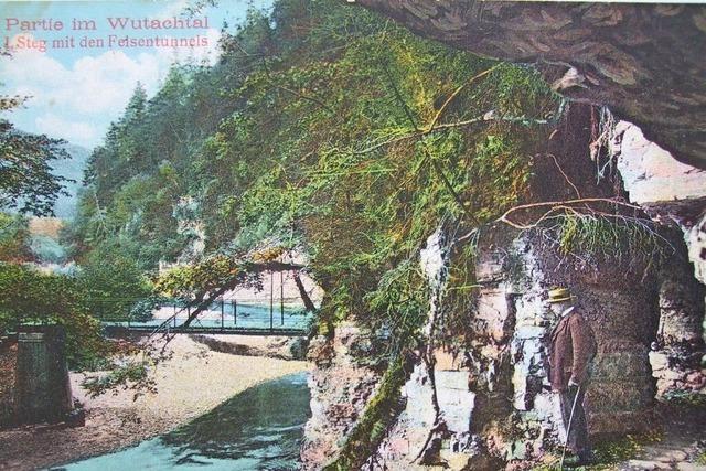 Als die Felsen an der Wutach beim Bau von Stegen zum Umdenken zwangen