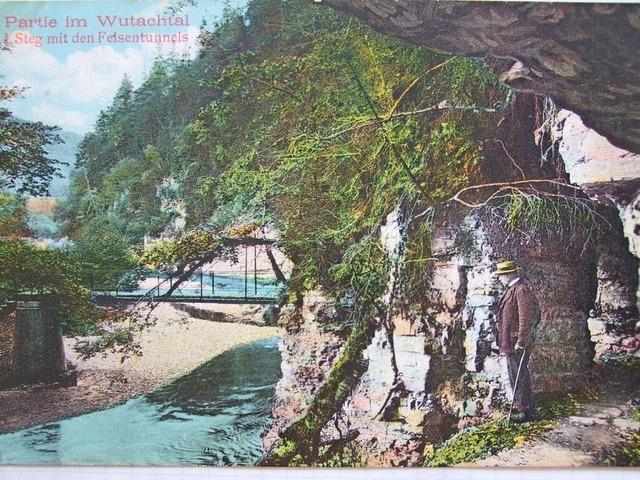 &#8222;Steg Nr. 1&#8220;  verursachte ...te fiel dem Hochwasser 1918 zum Opfer.  | Foto: Friedbert Zapf (Repro)