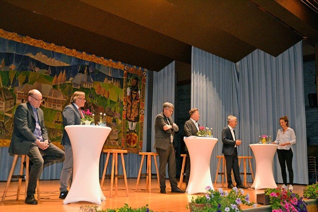 Bene Mller, Regierungsprsident Carst...d Friederike van den Adel (von links).  | Foto: Christiane Sahli