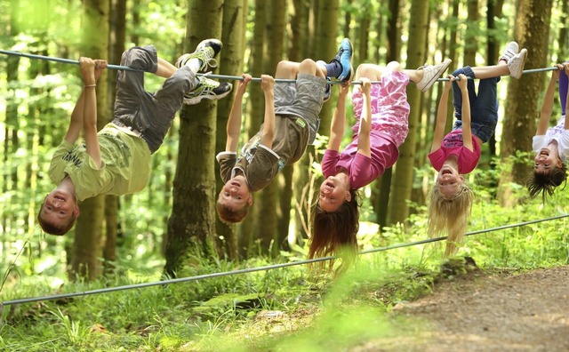 Das macht Spa &#8211; Kinder auf dem Haslacher Erlebnispfad.  | Foto: Martin Weinbrennerwww.martinwei