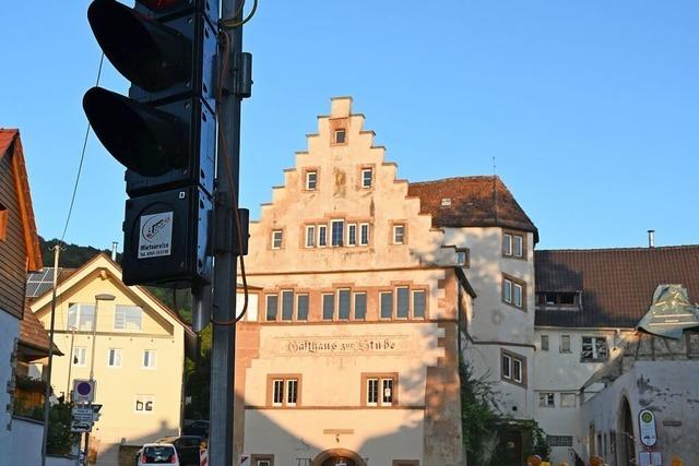 Die Sanierung der Paffenweiler Stube bremst den Straenverkehr