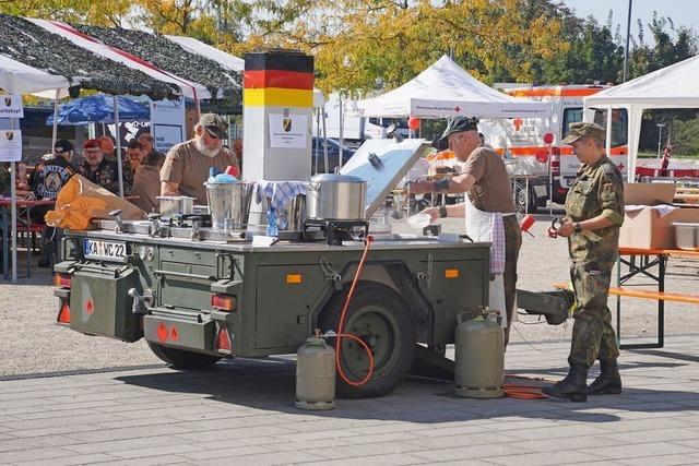 Reservisten werben in Rheinhausen mit einem Marsch um Wertschtzung fr Einsatzbereitschaft