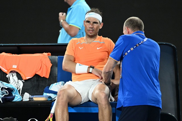 Verletzungen warfen Rafael Nadal in seiner Karriere immer wieder zur&uuml;ck.  | Foto: James Ross/AAP/dpa