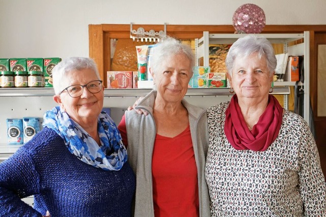 Das Team des Tafelladens in Endingen: ...Herb, Flori Rutsch und Irmgard Stertz.  | Foto: Ruth Seitz