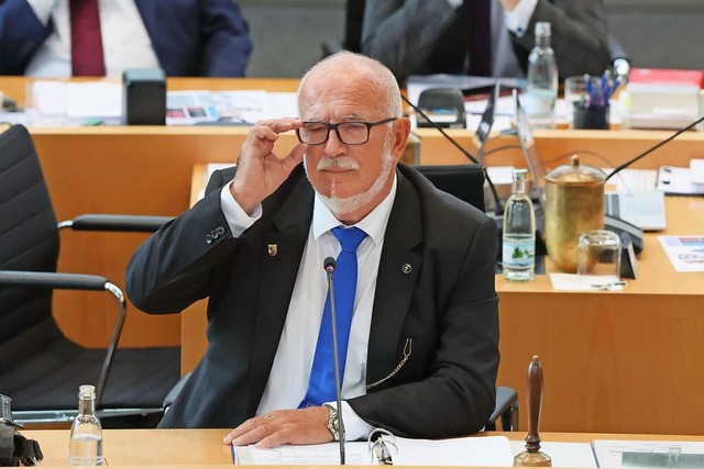 rgen Treutler (AfD), Altersprsident des Landtags  | Foto: Bodo Schackow (dpa)