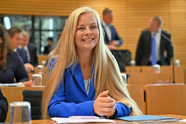 Wiebke Muhsal (AFD), von der AfD vorge...en fr das Amt der Landtagsprsidentin  | Foto: Martin Schutt (dpa)