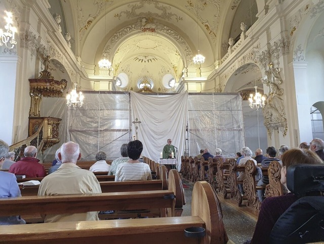 Gottesdienstraum und Baustelle zugleich: die St.-Josef-Kirche in Kollnau  | Foto: Heike Fischer