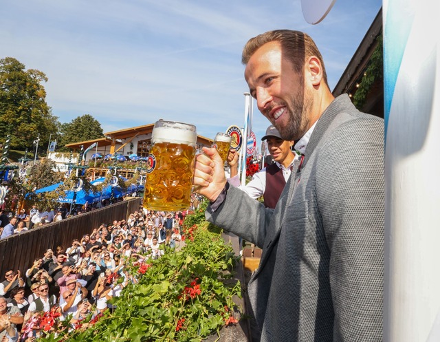 Kane will treffen und jubeln.  | Foto: Alexandra Beier/FC Bayern M&uuml;nchen/dpa