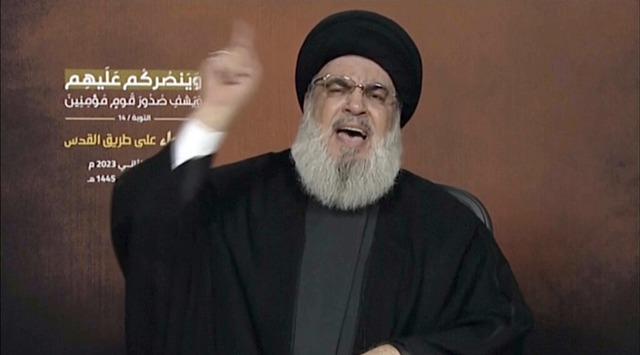 Der Fhrer der Hisbollah-Miliz, Hassan...enangriff gettet worden. (Archivbild)  | Foto: Uncredited (dpa)