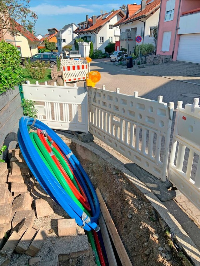 In der Ortsdurchfahrt wird Glasfaser verlegt.  | Foto: Gtz Wiese Stadt Schopfheim