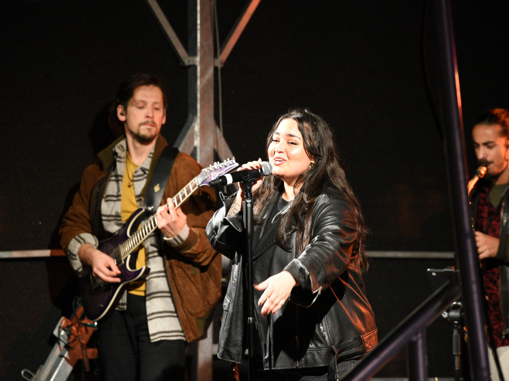 Bahar Kizil ist am Samstag auf dem Augustinerplatz aufgetreten.