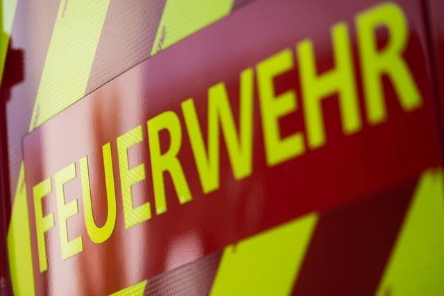 Altes Fachwerkhaus in Offenburg gert in Brand