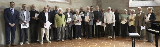 Zahlreiche langjhrige  Mitglieder des...ins wurden beim Festakt ausgezeichnet.  | Foto: Volker Mnch