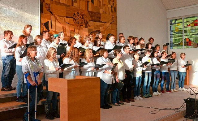 Der Gospelchor &#8222;Sound of Joy&#82...angelischen Kirche Neustadt zu Besuch.  | Foto: Sonja Niederer