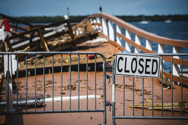 Ein Blick auf die Schden im Jachthafen von Dunedin. <Bildquelle></Bildquelle>  | Foto: Dave Decker (dpa)