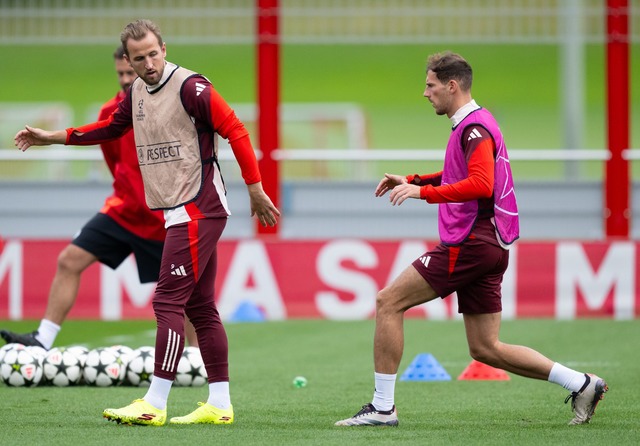 Bayern-St&uuml;rmer Harry Kane freut sich auf das Spiel bei Aston Villa.  | Foto: Sven Hoppe/dpa