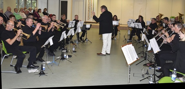 Matinee-Konzert: Die Musiker unter dem Dirigat von Peter Jenal.  | Foto: Roland Vitt