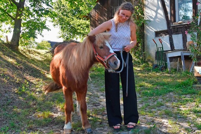 Das Shetlandpony Mxle verbringt seine...d wird er von Carina Fischer versorgt.  | Foto: Andrea Steinhart