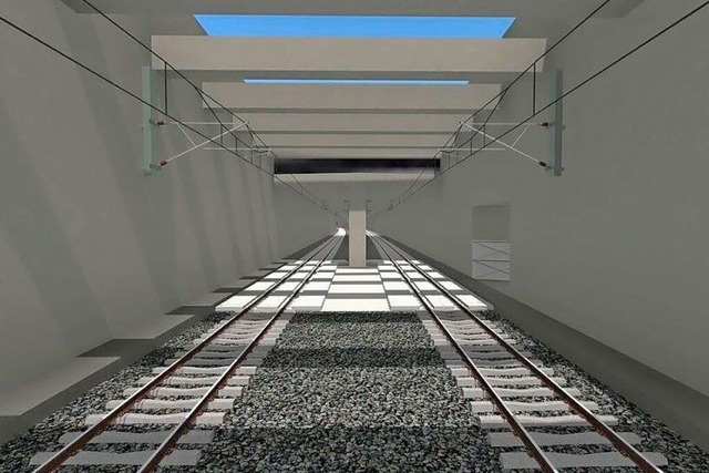 Bahn-Visualisierung des knftigen Offenburger Tunnel.  | Foto: Deutsche Bahn