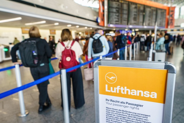 Wegen einer St&ouml;rung bei der Deuts...am Flughafen Frankfurt (Foto aktuell).  | Foto: Andreas Arnold/dpa