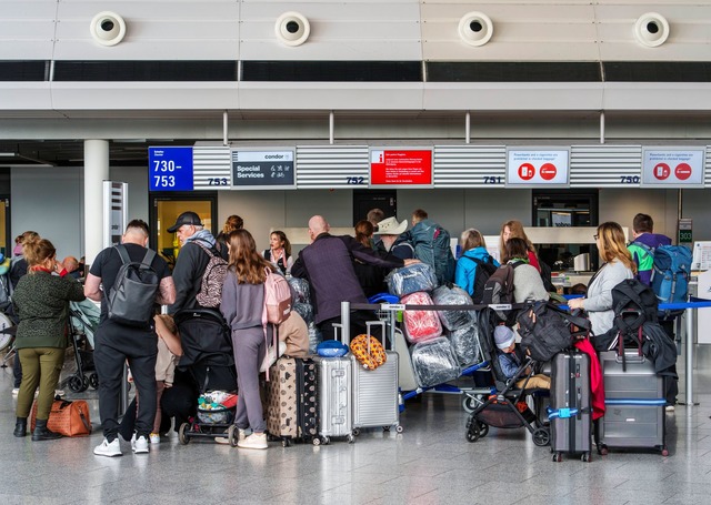 Wegen einer St&ouml;rung bei der Deuts...am Flughafen Frankfurt (Foto aktuell).  | Foto: Andreas Arnold/dpa