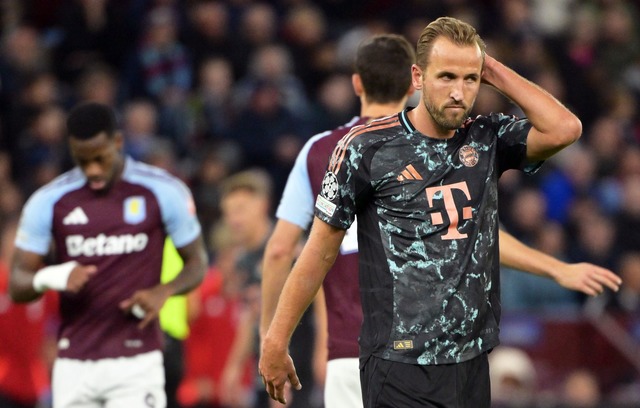 Zweimal nacheinander torlos: Bayern-Torj&auml;ger Harry Kane.  | Foto: Peter Kneffel/dpa