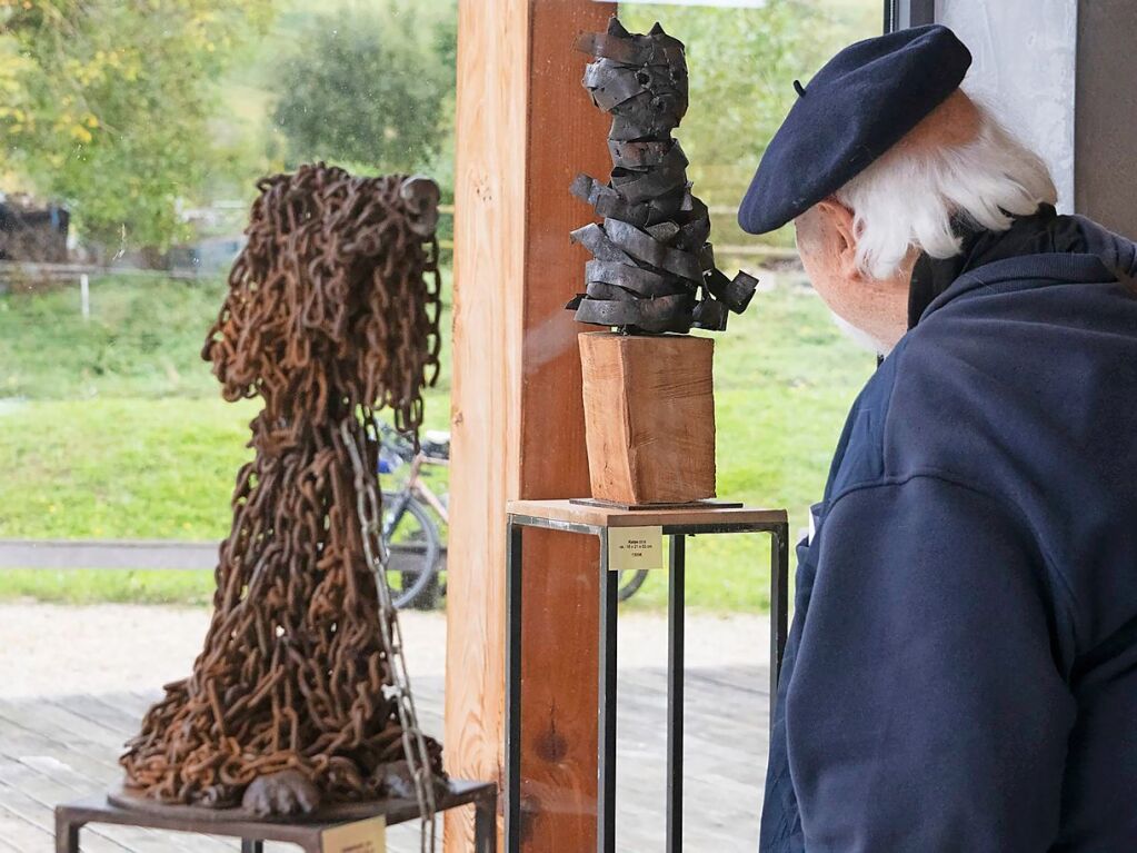 Geschweit und geschmiedet sind die Altmetallplastiken von Jochen Bohnert.