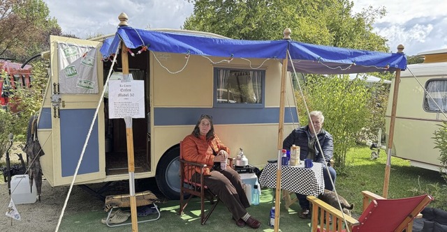 Der lteste Caravan des Clubs, ein Tre...sis. Sie haben ihn in England gekauft.  | Foto: Regina Erb-Schalk