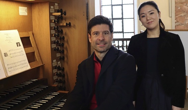 Organist Timo Handschuh und Sopranistin Risa Matsushima  | Foto: Juliana Eiland-Jung