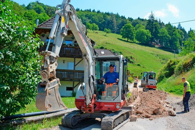 m Juni 2023 hatten die Arbeiten fr da...and-Ortsnetz fr Bollschweil begonnen.  | Foto: Gabriele Hennicke