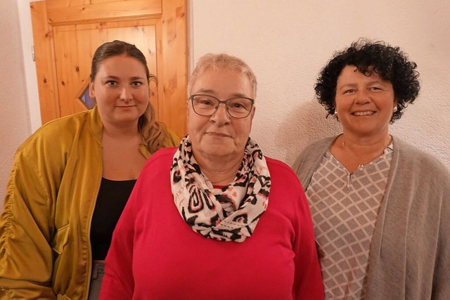 Schwerer Abschied fr das Vorstandstea...und Kassiererin Ester Flum (von links)  | Foto: Hans-Jrgen Sackmann