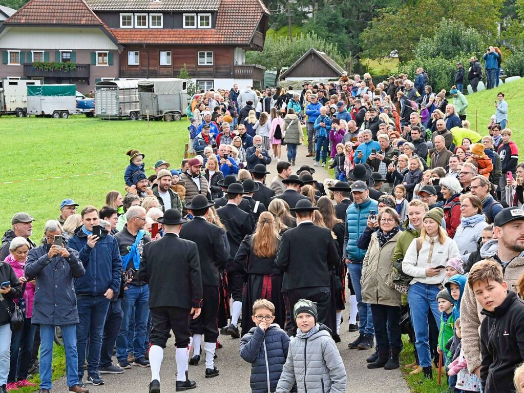 Wenn die Rinder fr die kalte Jahreszeit die hoch gelegenen Weiden verlassen, werden sie von den Menschen in Mnstertal und einem Volksfest empfangen.