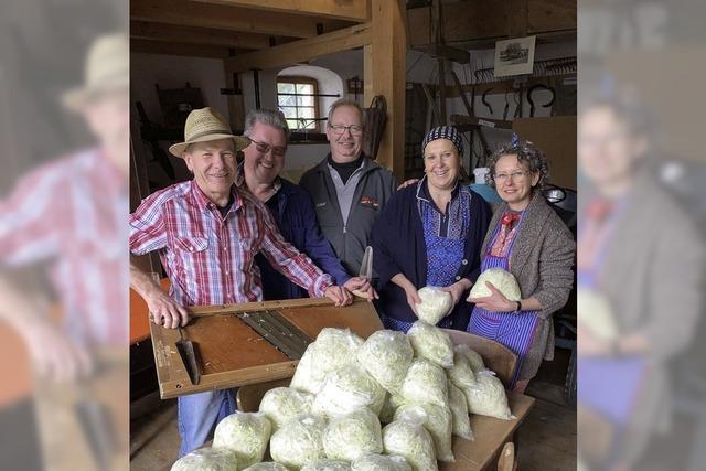 180 Kilogramm Kraut und 400 Kilogramm pfel in Hugstetten