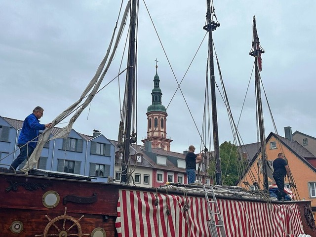 Wieder vor Anker in Offenburg auf dem ...r gemacht fr den Hamburger Fischmarkt  | Foto: Helmut Seller