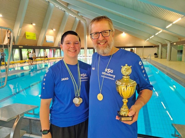 Glckliche Gewinner: Tessa Kopf und Ingo Bamberg von der BSG Offenburg  | Foto: privat