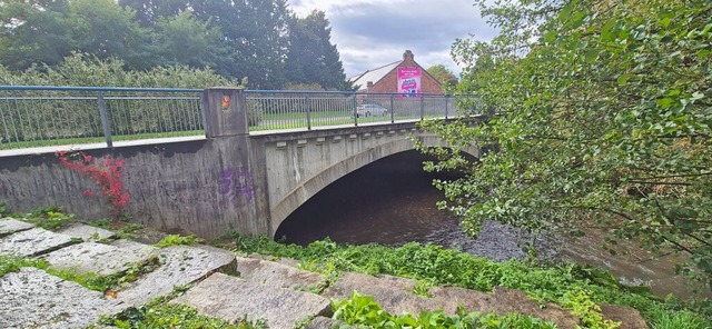 De Zustand der  Brcke der   Bundesstr...cht,  eine Instandsetzung sei geplant.  | Foto: Christian Kramberg