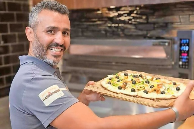 Macht Flammkuchen auch mal anders: Mouhamad Al Saleh  | Foto: Melinda Jalil