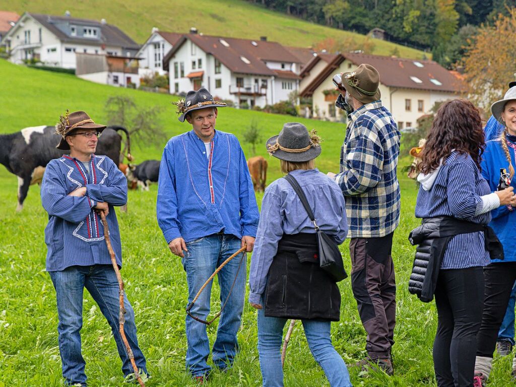 Die Tiere der Erlenbacher Weidegenossenschaft sind wieder im Tal. Das wurde in Oberried beim Almabtrieb mit einem groen Fest gefeiert.