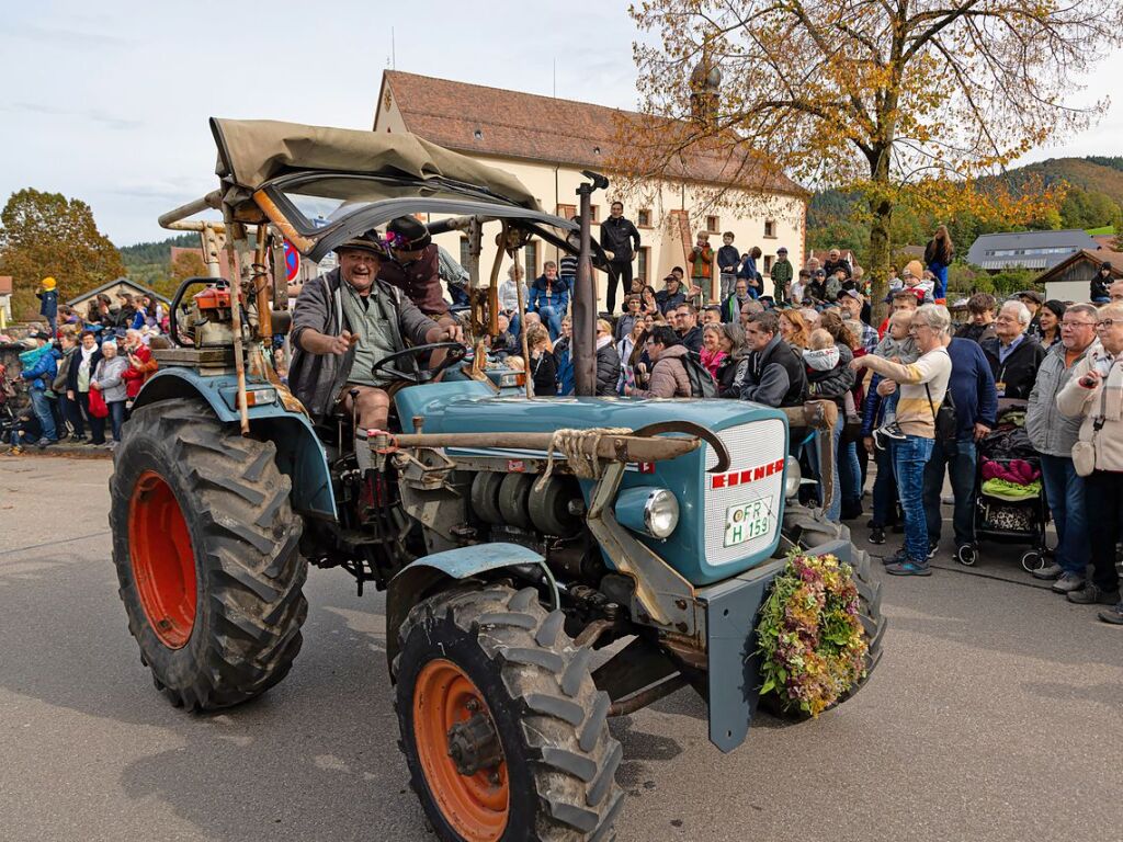 Die Tiere der Erlenbacher Weidegenossenschaft sind wieder im Tal. Das wurde in Oberried beim Almabtrieb mit einem groen Fest gefeiert.