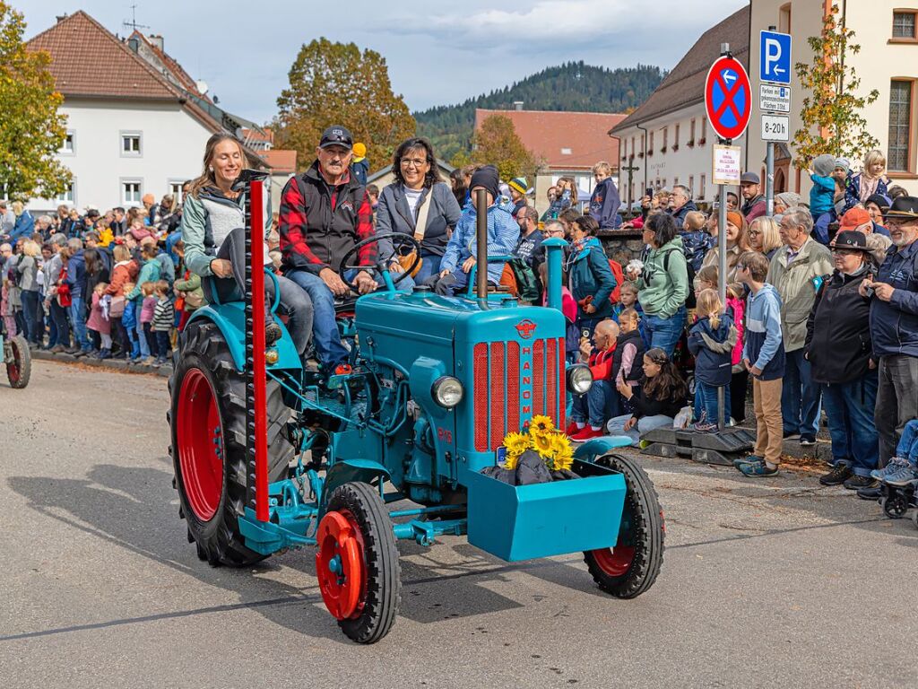 Die Tiere der Erlenbacher Weidegenossenschaft sind wieder im Tal. Das wurde in Oberried beim Almabtrieb mit einem groen Fest gefeiert.