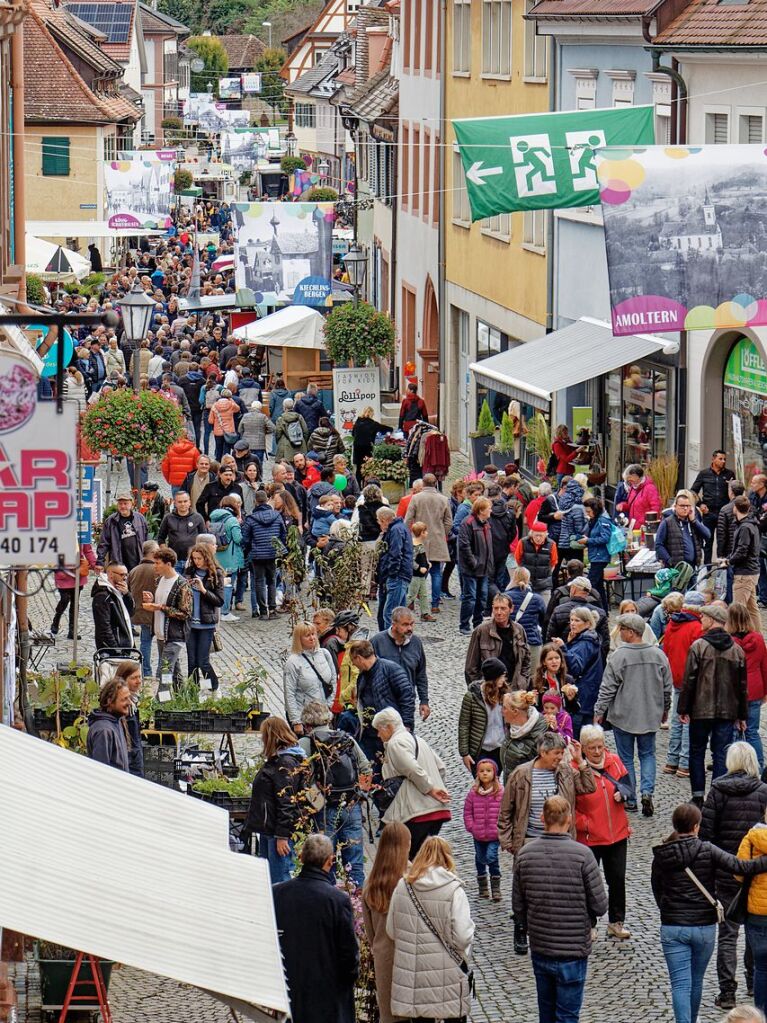 Premiere des Kaiserstuhl-Markts in Endingen: Groer Andrang in der Innenstadt