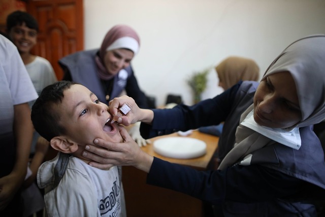 Die Polio-Impfung im Gazastreifen wird fortgesetzt. (Archivbild)  | Foto: Marwan Dawood/XinHua/dpa