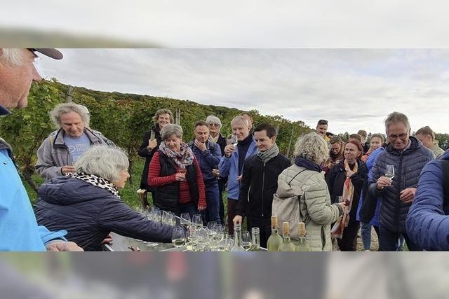 Immer wieder wurde auf den Weinweg angestoen